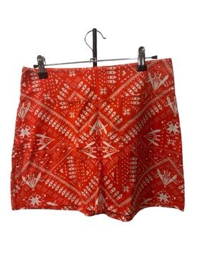 Patagonia Tidal orange and white patterned skirt women’s size S